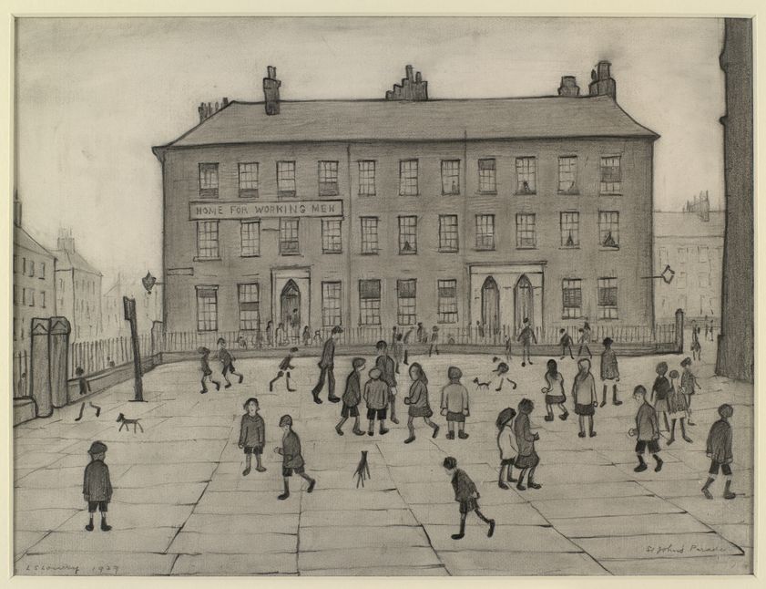 City Scene, St John's Parade, 1929 by LS Lowry © The Estate of LS Lowry. All Rights Reserved, DACS/Artimage 2018. Image: © British Council City Scene, St John's Parade, 1929