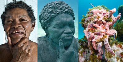 The Silent Evolution, Detail of a fisherman from Acapulco ov...