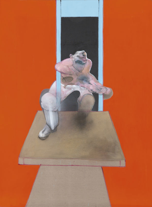 Figure in Movement, 1985 by Francis Bacon © The Estate of Francis Bacon. All rights reserved, DACS/Artimage 2018. Photo: Prudence Cuming Associates Ltd Figure in Movement, 1985