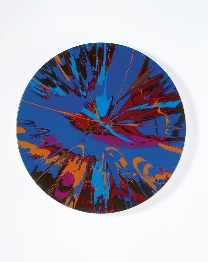 Beautiful, Furniture and Fabrics, British, Decoration, Domination, Cubist, Neo Classicistic Painting (with Hate), 2007 by Damien Hirst © Damien Hirst and Science Ltd. All rights reserved, DACS/Artimage 2018. Photo: Prudence Cuming Associates Ltd Beautiful, Furniture and Fabrics, British, Decoration, Domination, Cubist, Neo Classicistic Painting (with Hate), 2007