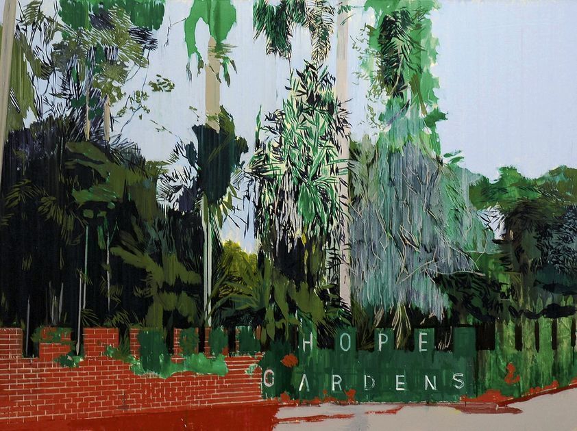 Hope Gardens, 2005 by Hurvin Anderson © Hurvin Anderson. All Rights Reserved, DACS/Artimage 2018 Hope Gardens, 2005