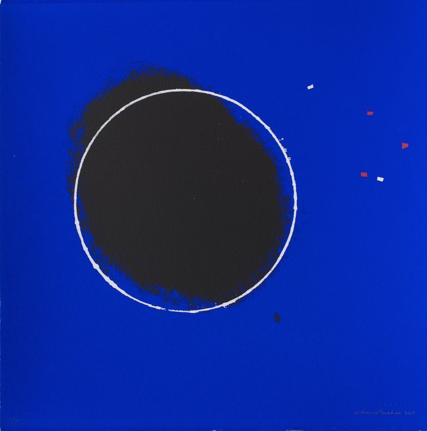White Circle Series I, 2003 by Wilhelmina Barns-Graham © Wilhelmina Barns-Graham Trust 2018. Photo: Coline Russelle White Circle Series I, 2003