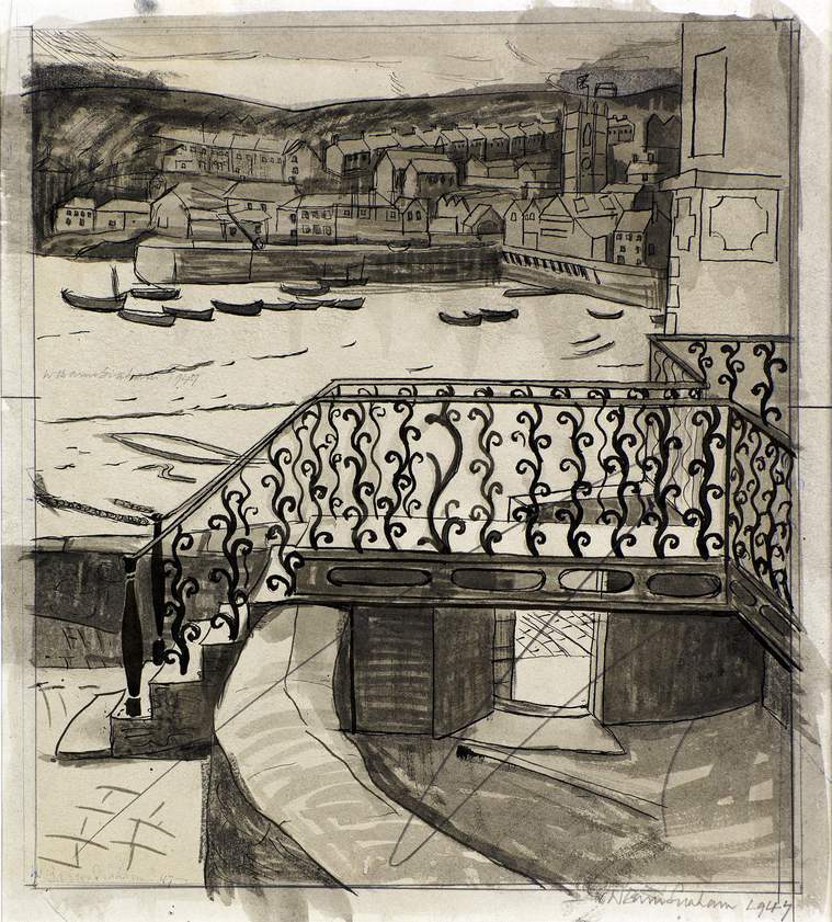 Railings St Ives, 1947 by Wilhelmina Barns-Graham © Wilhelmina Barns-Graham Trust 2018. Photo: Bruce Pert Railings St Ives, 1947