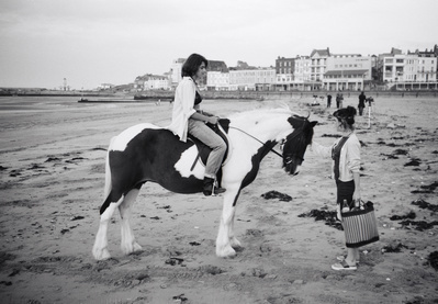 Tracey Emin with Abigail Lane while making Riding for a Fall...