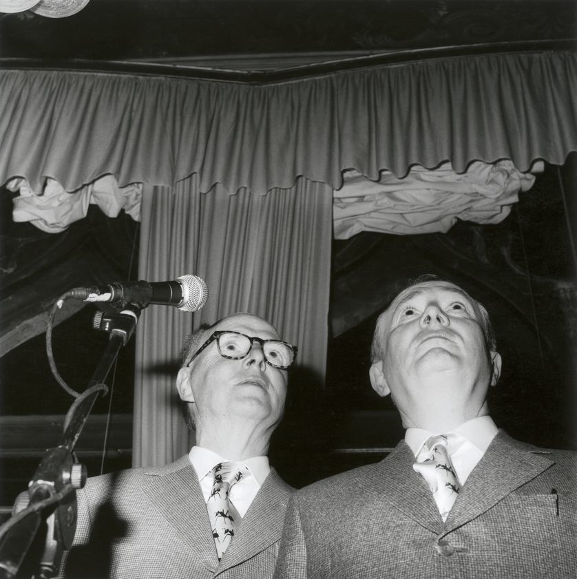 Gilbert and George, Venice Biennale, 2005 by Johnnie Shand Kydd © Johnnie Shand Kydd. All Rights Reserved, DACS/Artimage 2018. Photo: Johnnie Shand Kydd Gilbert and George, Venice Biennale, 2005