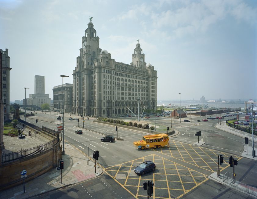 Blitz Memorial and Liver Building, Liverpool, 2003 by John Davies © John Davies. All Rights Reserved, DACS/Artimage 2018 Blitz Memorial and Liver Building, Liverpool, 2003