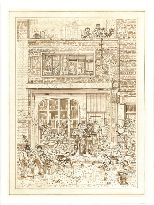 A Redchurch Street Rakes Progress 1, 2009 by Adam Dant © Adam Dant. All Rights Reserved, DACS/Artimage 2018 A Redchurch Street Rakes Progress 1, 2009