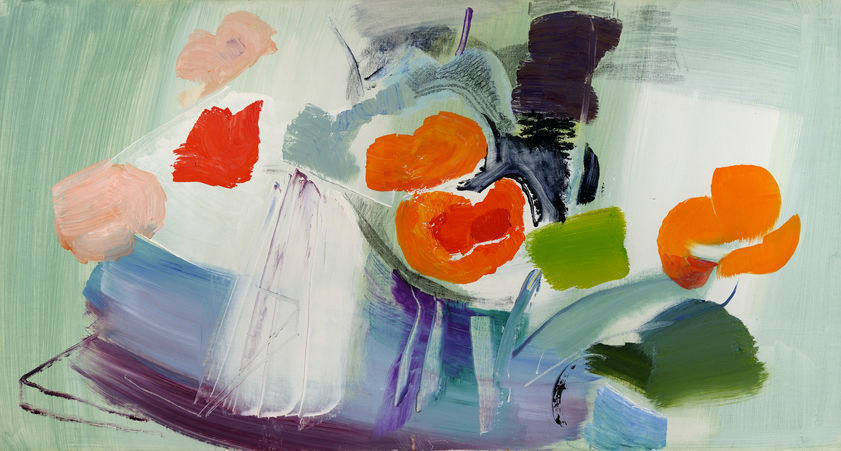 Bright Poppies, c.1965 by Ivon Hitchens © The Estate of Ivon Hitchens. All rights reserved. DACS/Artimage 2018. Photo: Jonathan Clark & Co Bright Poppies, c.1965