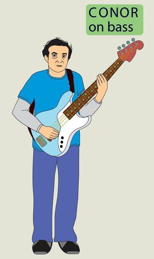 Going South Conor on bass, 2003 by Janette Parris © Janette Parris. All Rights Reserved, DACS/Artimage 2018 Going South Conor on bass, 2003