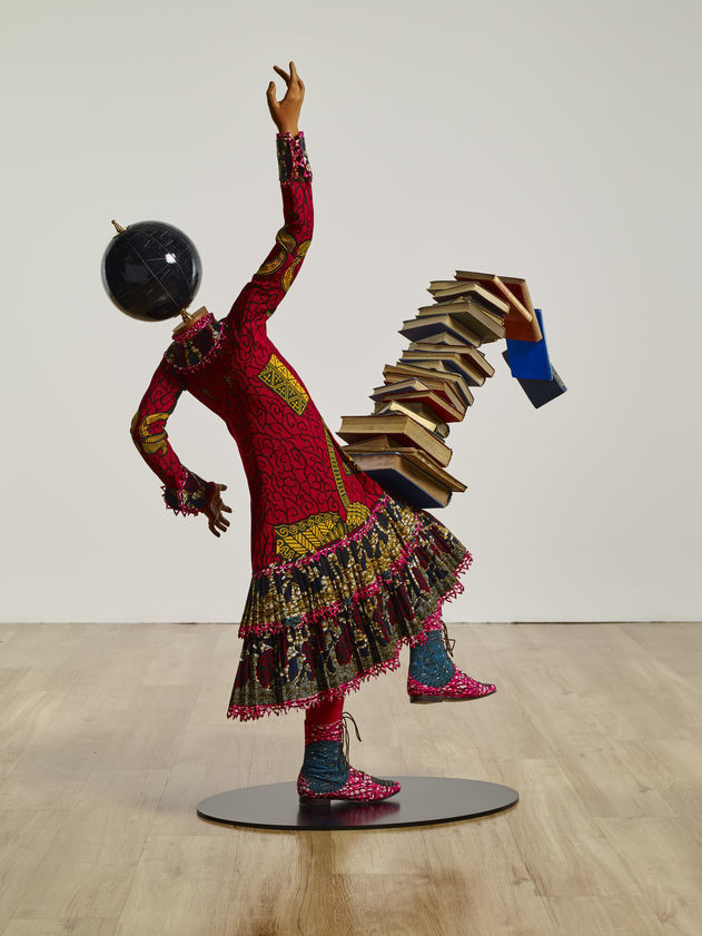 Girl Balancing Knowledge II, 2016 by Yinka Shonibare MBE © Yinka Shonibare MBE. All Rights Reserved, DACS/Artimage 2018. Image courtesy James Cohan Gallery. Photo: Stephen White Girl Balancing Knowledge II, 2016