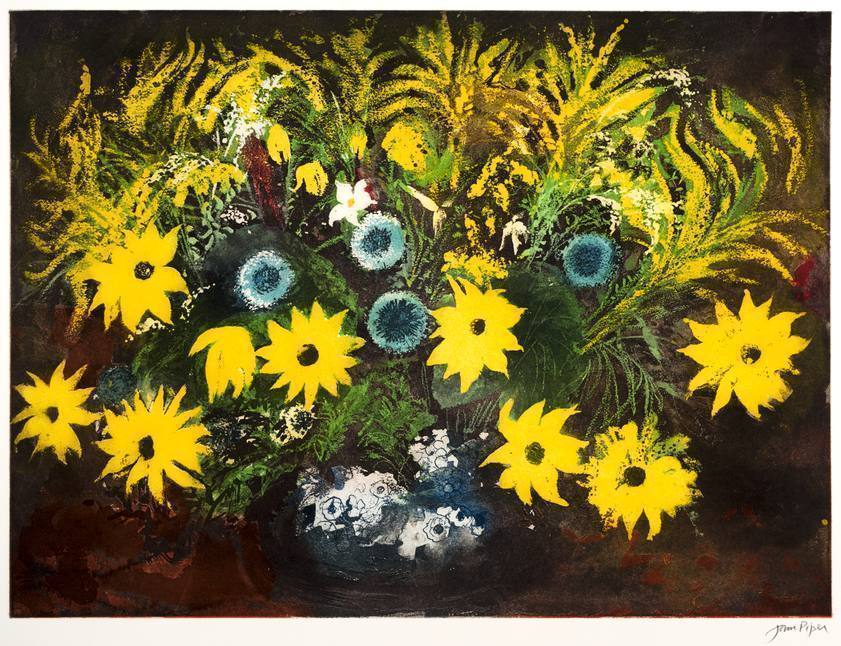Yellow Flowers, 1988 by John Piper © The Piper Estate / DACS/Artimage 2018. Photo: Luke Piper Yellow Flowers, 1988