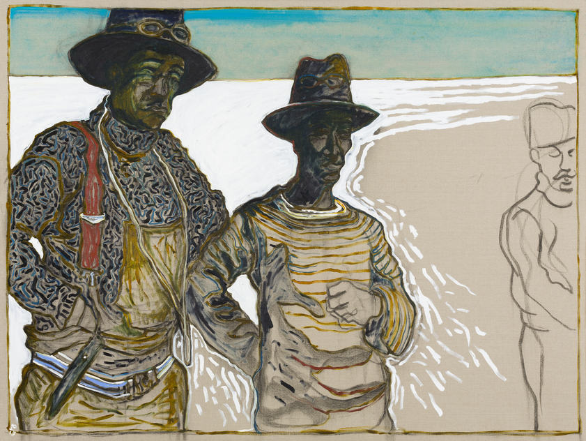 2 men, 2015 by Billy Childish © Billy Childish. All Rights Reserved, DACS/Artimage 2018. Photo: Rikard Osterlund 2 men, 2015