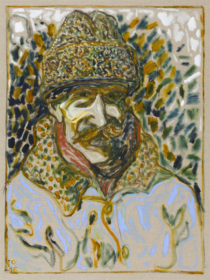 in astrakhan hat, 2016
