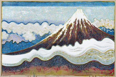 mount fuji with cloud (after hiroshige), 2014