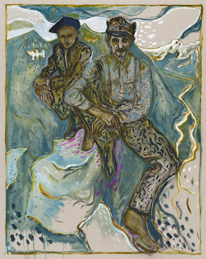 at segantinis hut, sitting, version, 2014 by Billy Childish © Billy Childish. All Rights Reserved, DACS/Artimage 2018. Photo: Rikard Osterlund at segantinis hut, sitting, version, 2014