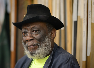 Frank Bowling, studio, London, 2014