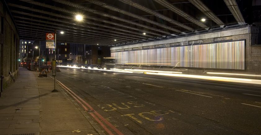 Poured Lines: Southwark Street, 2006 by Ian Davenport © Ian Davenport. All Rights Reserved, DACS/Artimage 2018 Poured Lines: Southwark Street, 2006