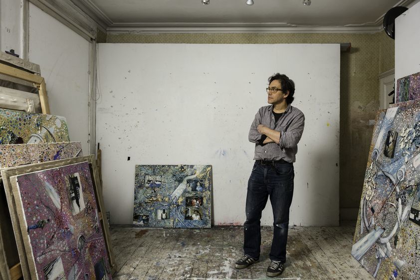Jeffrey Dennis in his London studio, 2015 by Jeffrey Dennis © Jeffrey Dennis. All rights reserved, DACS/Artimage 2018. Photo: Joe Plommer Jeffrey Dennis in his London studio, 2015