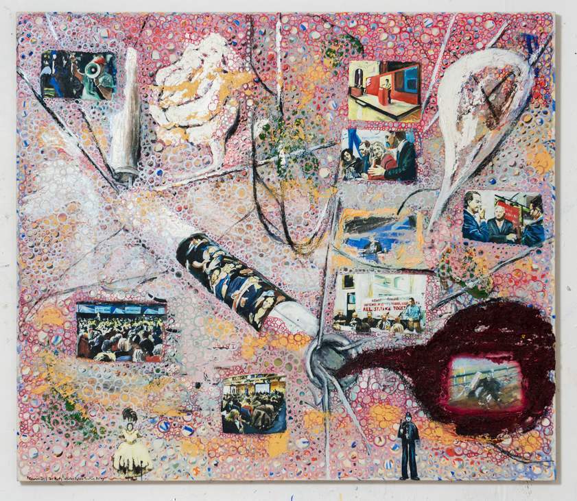 The Party debates Future Painting Policy, 2013 by Jeffrey Dennis © Jeffrey Dennis. All rights reserved, DACS/Artimage 2018. Photo: Joe Plommer The Party debates Future Painting Policy, 2013