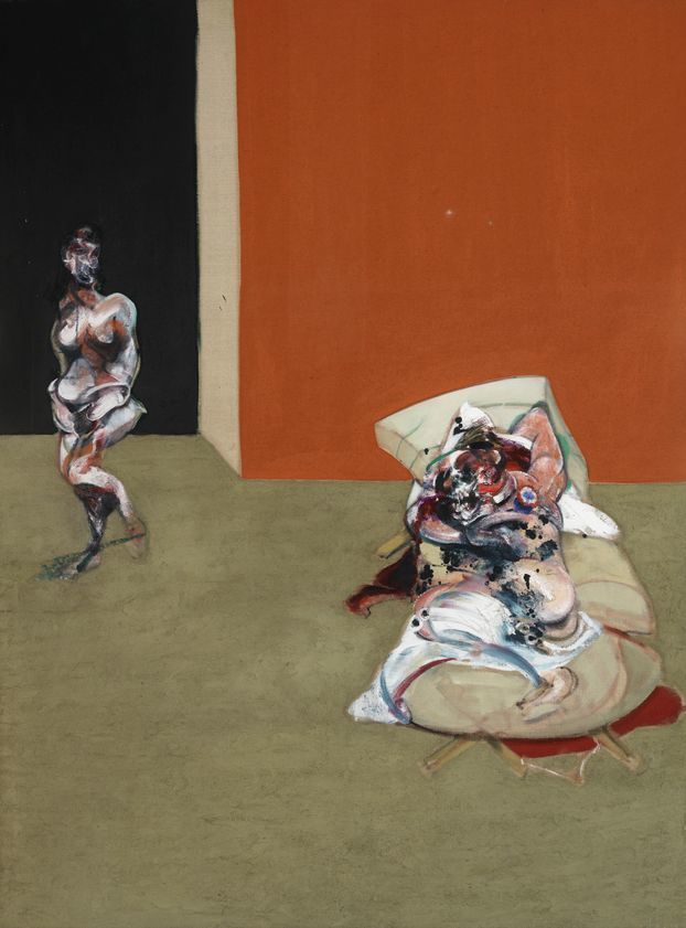 Crucifixion, 1965 (left panel) by Francis Bacon © The Estate of Francis Bacon. All rights reserved, DACS/Artimage 2018. Photo: Hugo Maertens Crucifixion, 1965 (left panel)