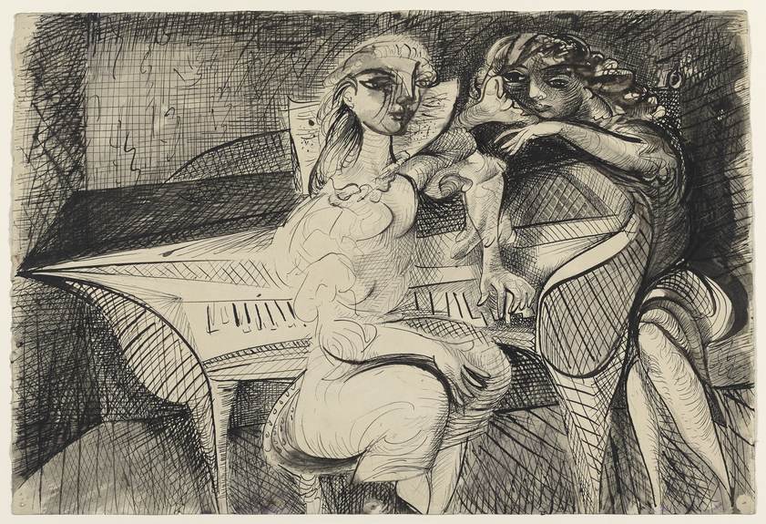 Drawing, 1945 by Ceri Richards © Estate of Ceri Richards. All Rights Reserved, DACS/Artimage 2018. Image: © British Council Drawing, 1945