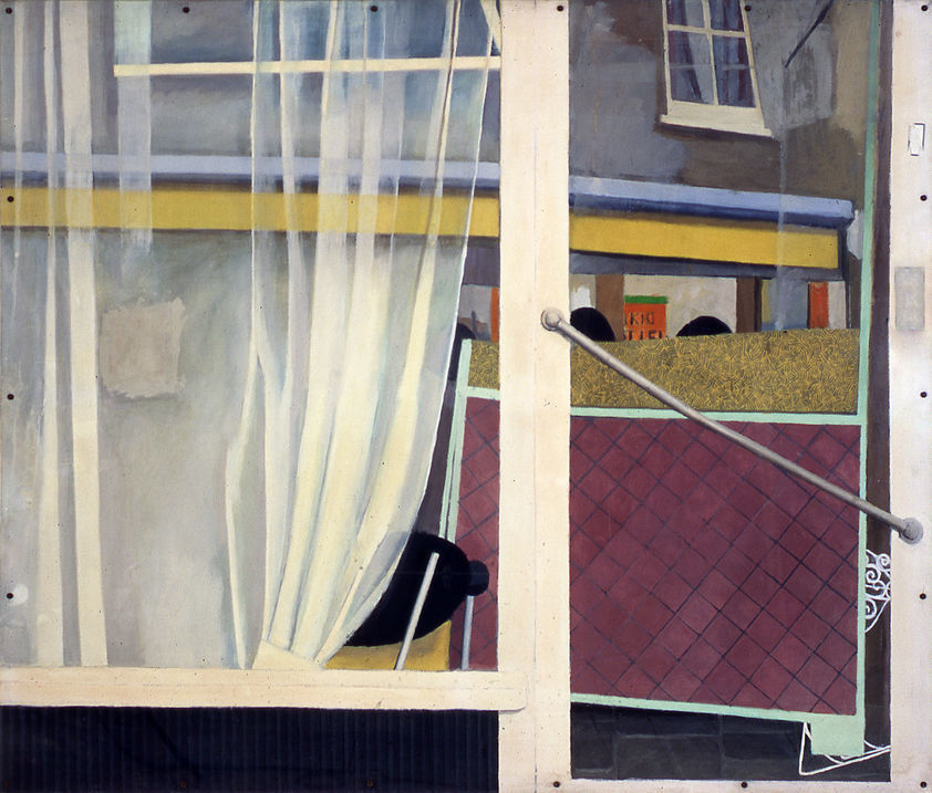 Hairdressers Window, 1969 by David Hepher © David Hepher. All Rights Reserved, DACS/Artimage 2018. Image courtesy Flowers Gallery Hairdressers Window, 1969