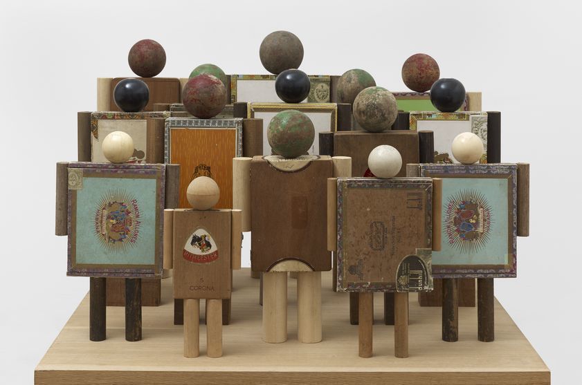 Crowd, 2014 by Peter Blake © Peter Blake. All Rights Reserved, DACS/Artimage 2018. Image: © Waddington Custot. Photo: Prudence Cuming Associates Ltd Crowd, 2014