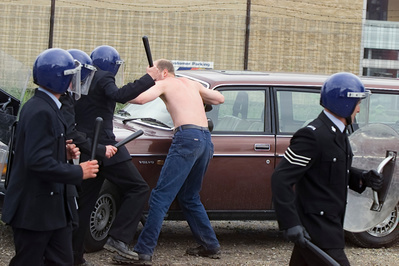 Jeremy Deller's re-enactment of the Battle of Orgreave, 17 J...