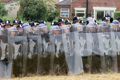 Jeremy Deller's re-enactment of the Battle of Orgreave, 17 J...