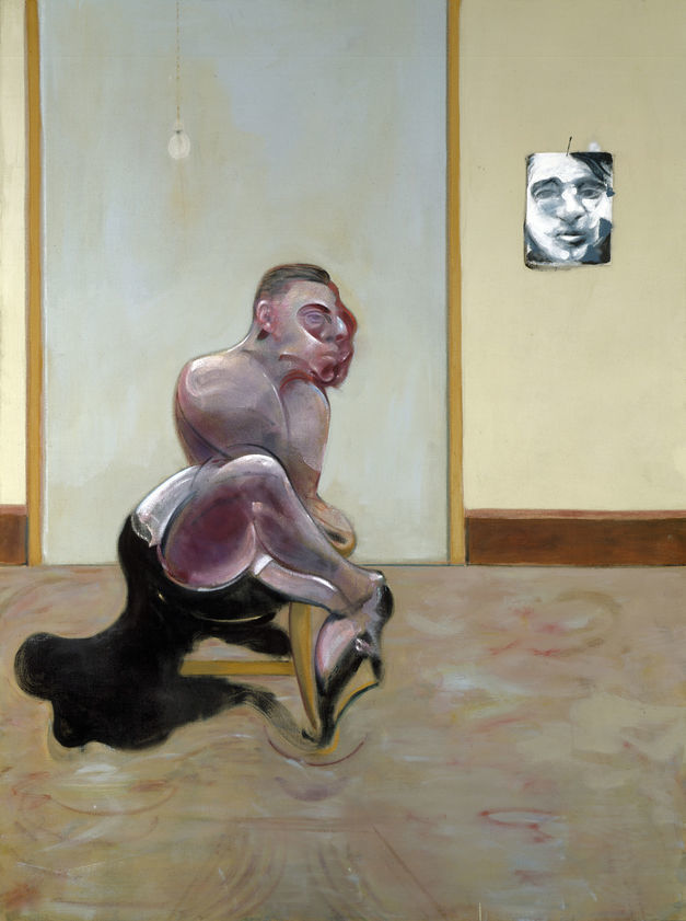 Three Portraits. Posthumous Portrait of George Dyer, Self-Portrait, Portrait of Lucian Freud, 1973 (left panel) by Francis Bacon © The Estate of Francis Bacon. All rights reserved, DACS/Artimage 2018. Photo: Prudence Cuming Associates Ltd Three Portraits. Posthumous Portrait of George Dyer, Self-Portrait, Portrait of Lucian Freud, 1973 (left panel)