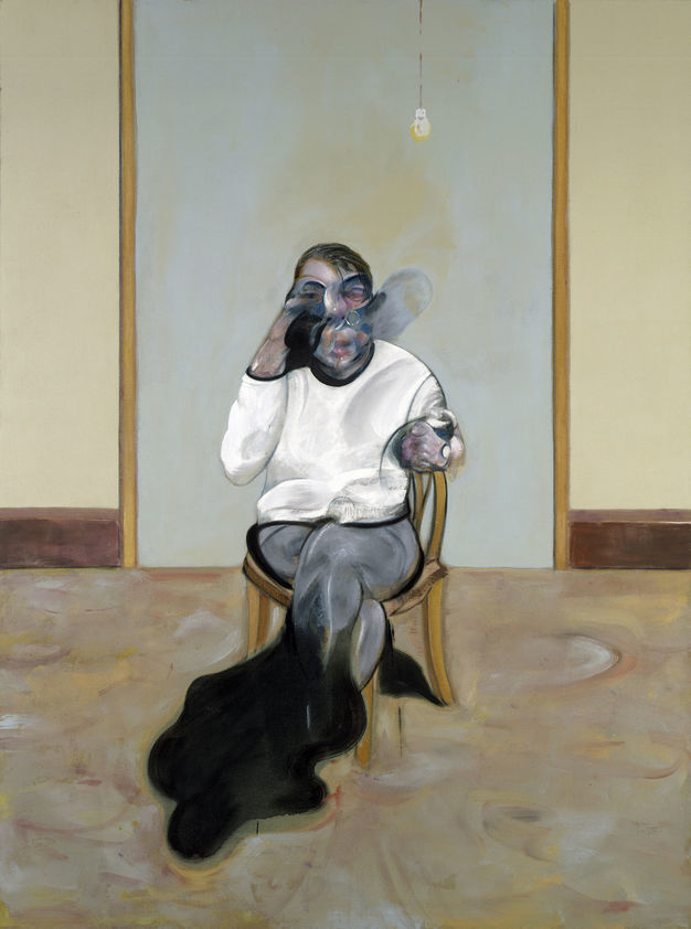 Three Portraits. Posthumous Portrait of George Dyer, Self-Portrait, Portrait of Lucian Freud, 1973 (centre panel) by Francis Bacon © The Estate of Francis Bacon. All rights reserved, DACS/Artimage 2018. Photo: Prudence Cuming Associates Ltd Three Portraits. Posthumous Portrait of George Dyer, Self-Portrait, Portrait of Lucian Freud, 1973 (centre panel)