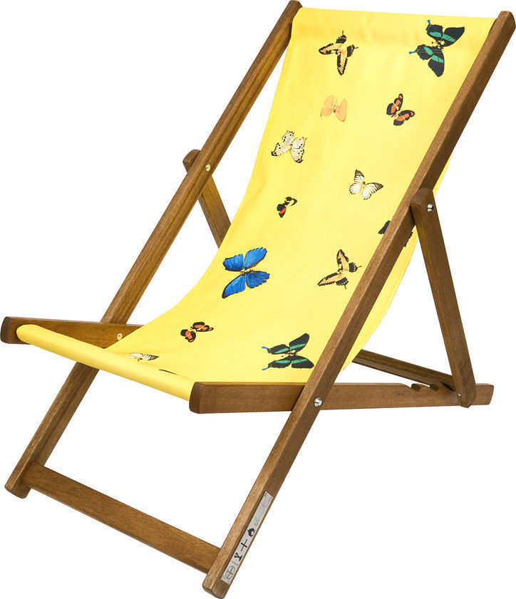 Deckchair (yellow), 2008 by Damien Hirst © Damien Hirst and Science Ltd. All rights reserved, DACS/Artimage 2018. Image courtesy of Other Criteria Deckchair (yellow), 2008