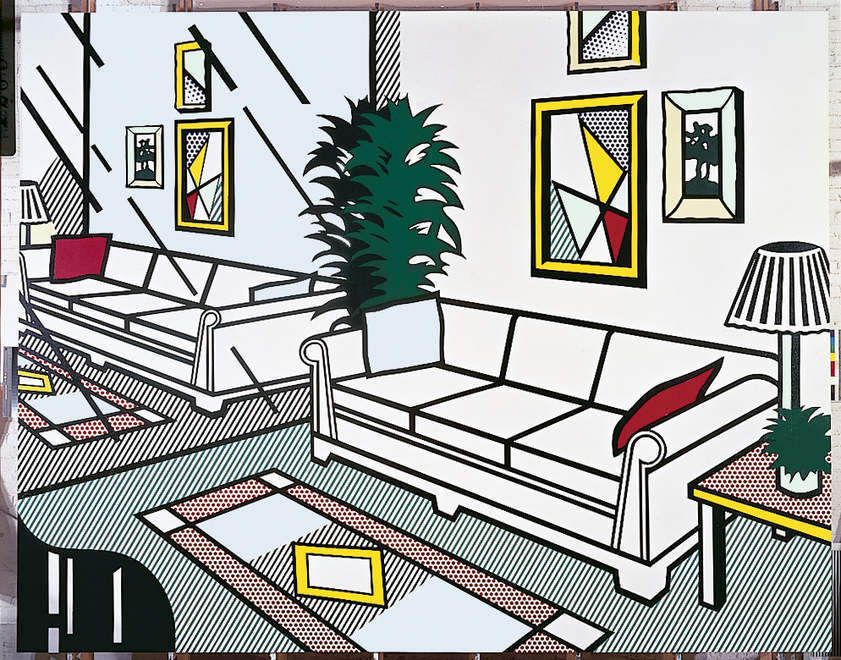 Interior with Mirrored Wall, 1991 by Roy Lichtenstein © Estate of Roy Lichtenstein/DACS/Artimage 2018 Interior with Mirrored Wall, 1991