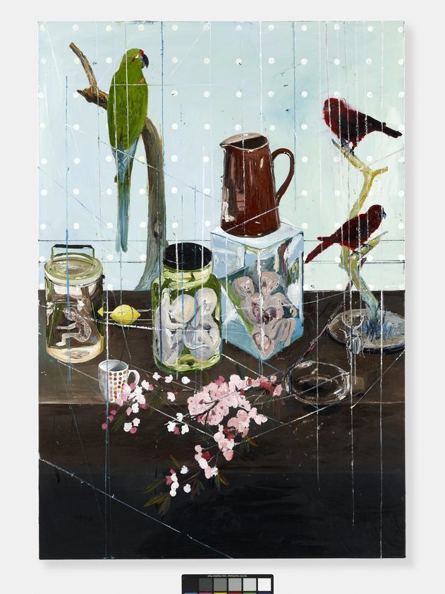 Dead Babies and Red Birds, 2010 by Damien Hirst © Damien Hirst and Science Ltd. All rights reserved, DACS/Artimage 2018. Photo: Prudence Cuming Associates Ltd Dead Babies and Red Birds, 2010