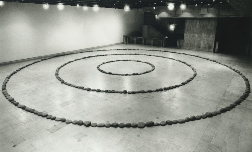 Three Circles of Stones, 1972 by Richard Long © Richard Long. All Rights Reserved, DACS/Artimage 2018. Photo: Richard Long Three Circles of Stones, 1972