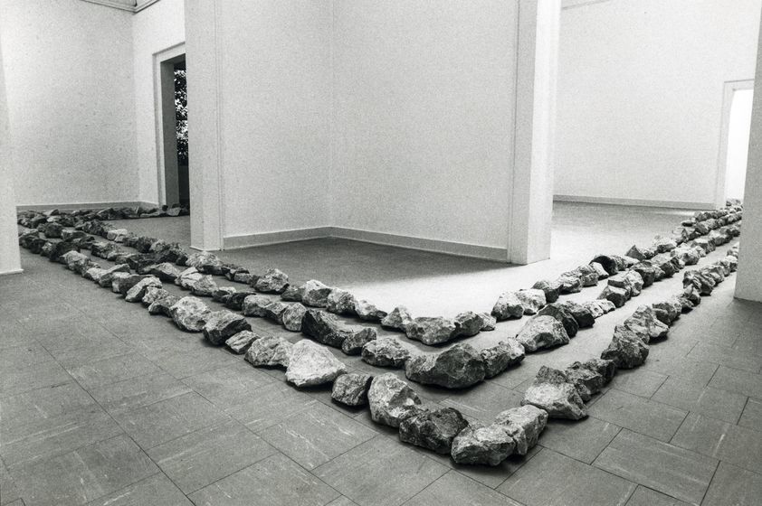 A Line of 682 stones, 1976 by Richard Long © Richard Long. All Rights Reserved, DACS/Artimage 2018. Photo: Richard Long A Line of 682 stones, 1976