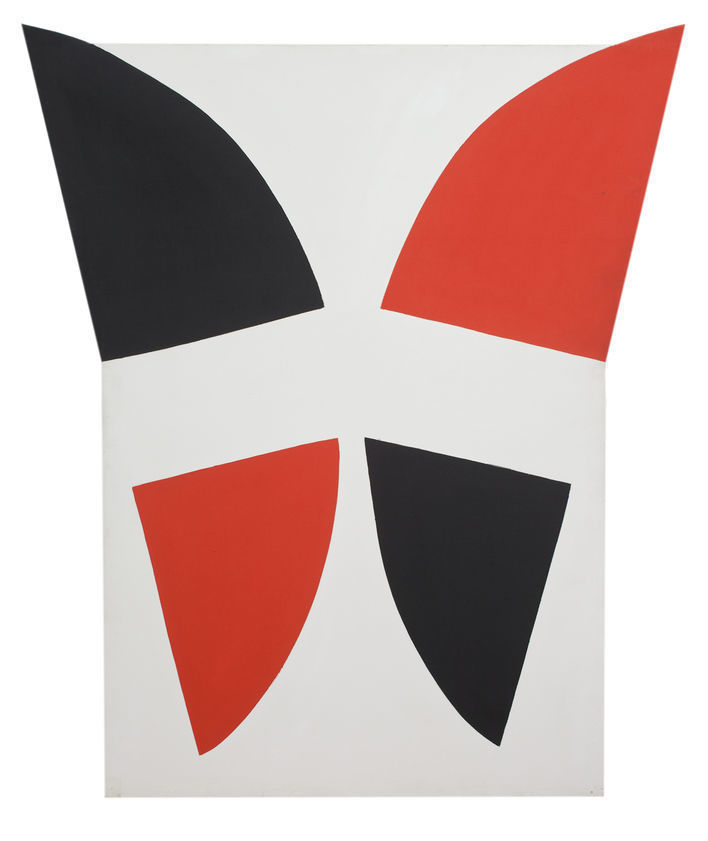 Red, Black and White Movement, 1968 by Terry Frost © Estate of Terry Frost. All Rights Reserved, DACS/Artimage 2018. Image courtesy Estate of Terry Frost Red, Black and White Movement, 1968