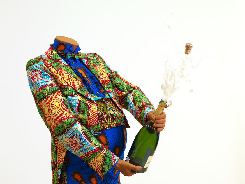 B(w)anker, 2013 (detail) by Yinka Shonibare MBE © Yinka Shonibare MBE. All Rights Reserved, DACS/Artimage 2018. Image courtesy Stephen Friedman Gallery, London B(w)anker, 2013 (detail)
