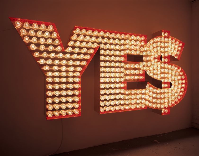 YE$, 2001 by Tim Noble and Sue Webster © Tim Noble and Sue Webster. All Rights Reserved, DACS/Artimage 2017. Photo: Andy Keate YE$, 2001