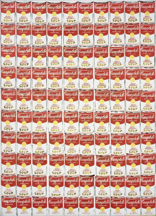 One Hundred Cans, 1962 by Andy Warhol © The Andy Warhol Foundation for the Visual Arts, Inc. / DACS/Artimage 2018 One Hundred Cans, 1962