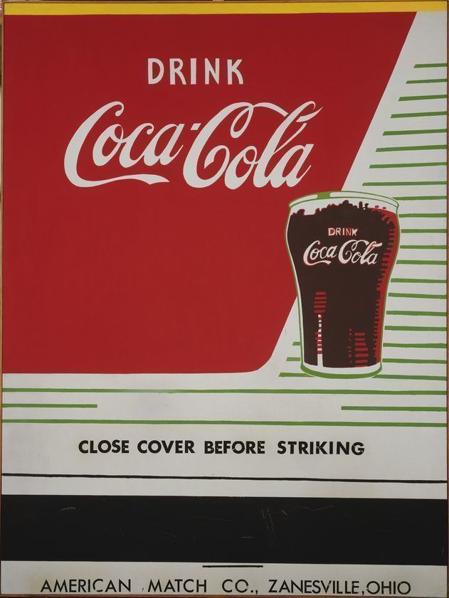Close Cover Before Striking (Coca-Cola), 1962 by Andy Warhol © The Andy Warhol Foundation for the Visual Arts, Inc. / DACS/Artimage 2018 Close Cover Before Striking (Coca-Cola), 1962