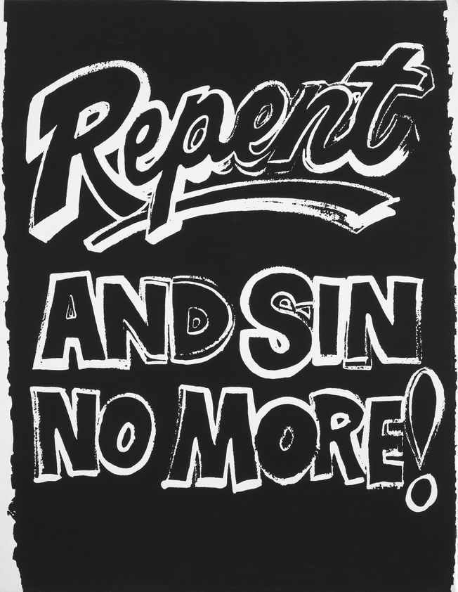 Repent and Sin No More!, c. 1985-86 by Andy Warhol © The Andy Warhol Foundation for the Visual Arts, Inc. / DACS/Artimage 2018 Repent and Sin No More!, c. 1985-86