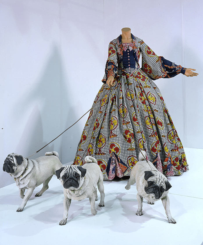 Leisure Lady (with Pugs), 2001 by Yinka Shonibare MBE © Yinka Shonibare MBE. All Rights Reserved, DACS/Artimage 2018 Leisure Lady (with Pugs), 2001
