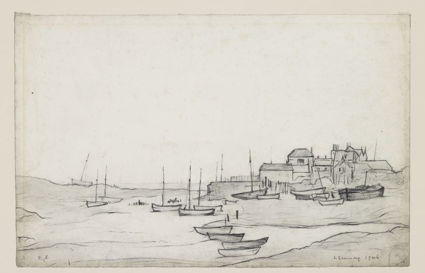 Rhyl, 1926 by LS Lowry © The Estate of LS Lowry. All Rights Reserved, DACS/Artimage 2018. Image: © Arts Council Collection, Southbank Centre Rhyl, 1926