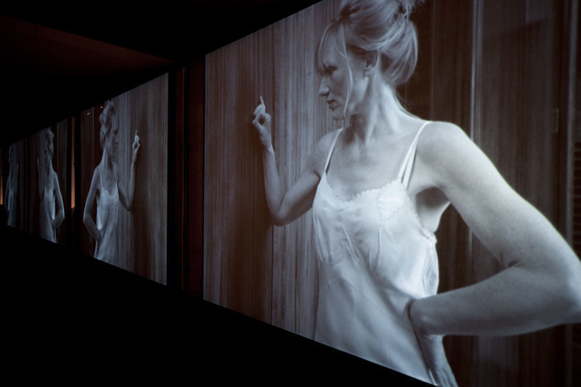 Unfolding the Aryan Papers, 2009 (installation view, Talbot Rice Gallery, Edinburgh) by Jane and Louise Wilson © Jane and Louise Wilson. All Rights Reserved, DACS/Artimage 2018. Photo: Jane and Louise Wilson Unfolding the Aryan Papers, 2009 (installation view, Talbot Rice Gallery, Edinburgh)