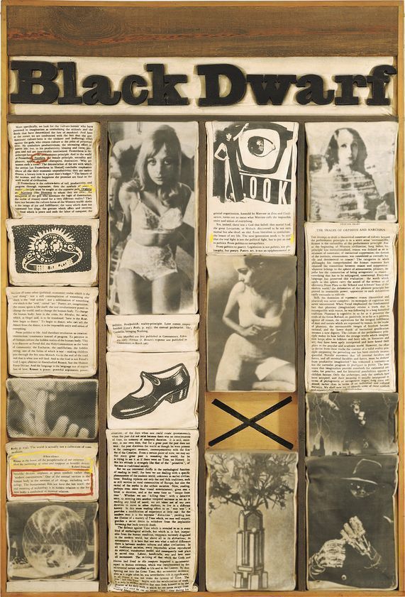 Page 9: Black Dwarf, 1969 by Joe Tilson © Joe Tilson. All Rights Reserved, DACS/Artimage 2018. Image: © Waddington Custot. Photo: Prudence Cuming Associates Ltd Page 9: Black Dwarf, 1969