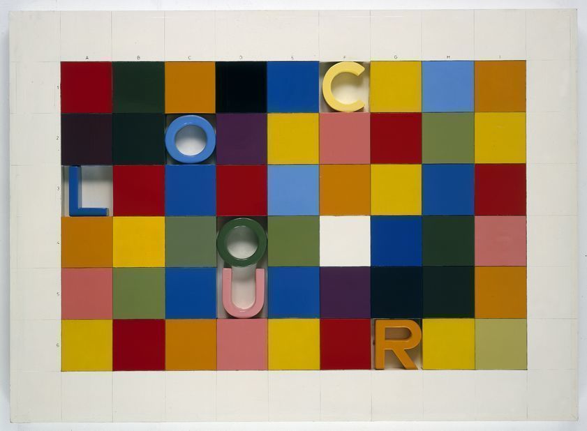 G.E.O.M.E.T.R.Y. Puzzle 1, 1967 by Joe Tilson © Joe Tilson. All Rights Reserved, DACS/Artimage 2018. Image: © Waddington Custot. Photo: Prudence Cuming Associates Ltd G.E.O.M.E.T.R.Y. Puzzle 1, 1967